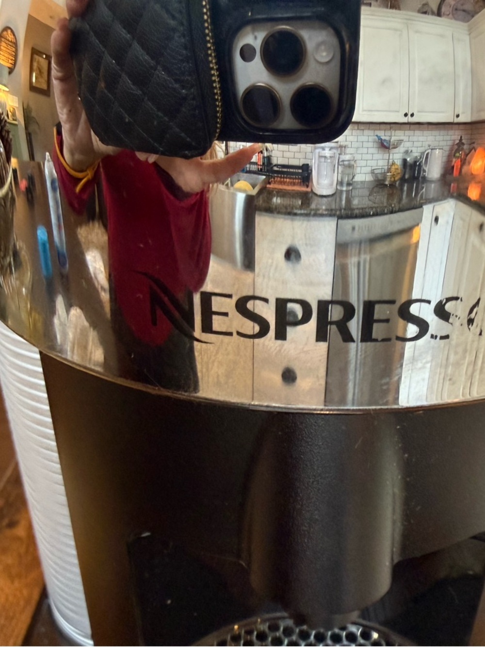 Nespresso Capsule Espresso Machine in Black and Chrome - Picture 5 of 10